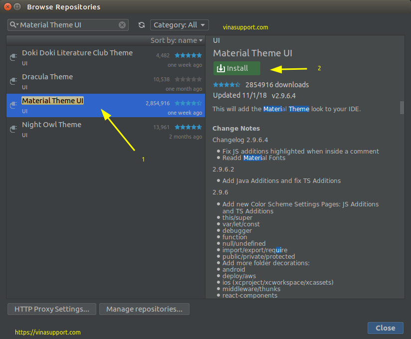 how to install webstorm theme