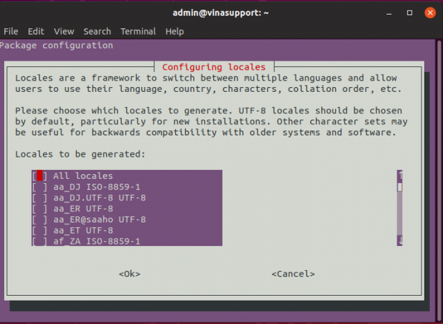 Как поменять locale ubuntu