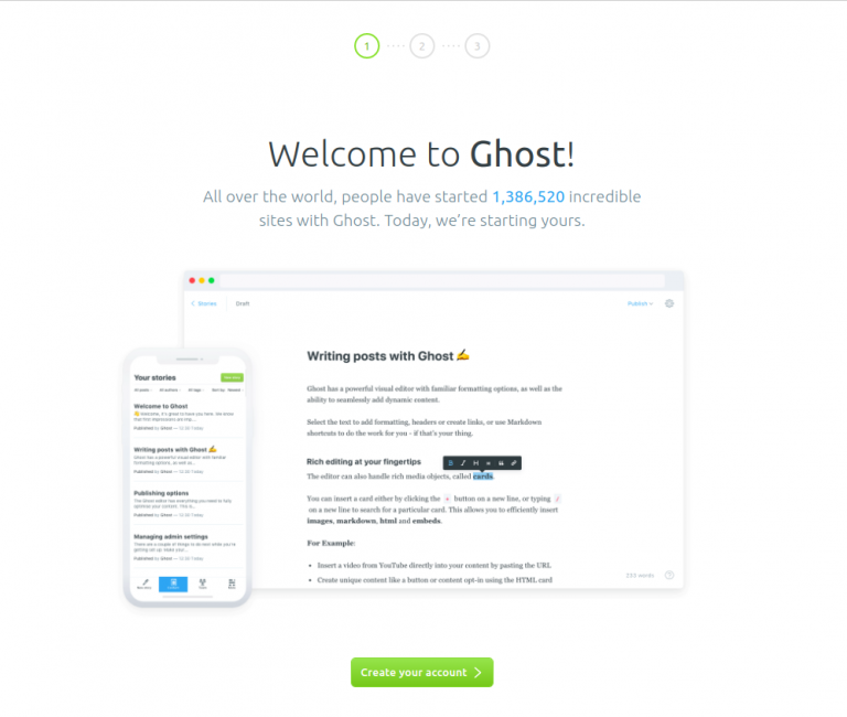 Ghost cms обзор