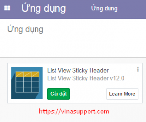 [Odoo Module] Web List View Sticky Header – Đóng băng Header List View