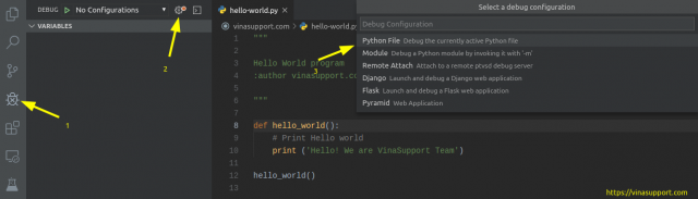 Hướng dẫn lập trình Python với Visual Studio Code - VinaSupport