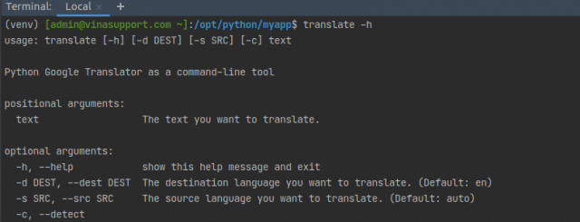 Translate / Dịch văn bản sử dụng Google Translate API với Python