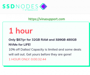 SSD Nodes khuyến mại VPS RAM dung lượng lớn, giá rẻ, máy chủ đặt ở Tokyo, Singapore