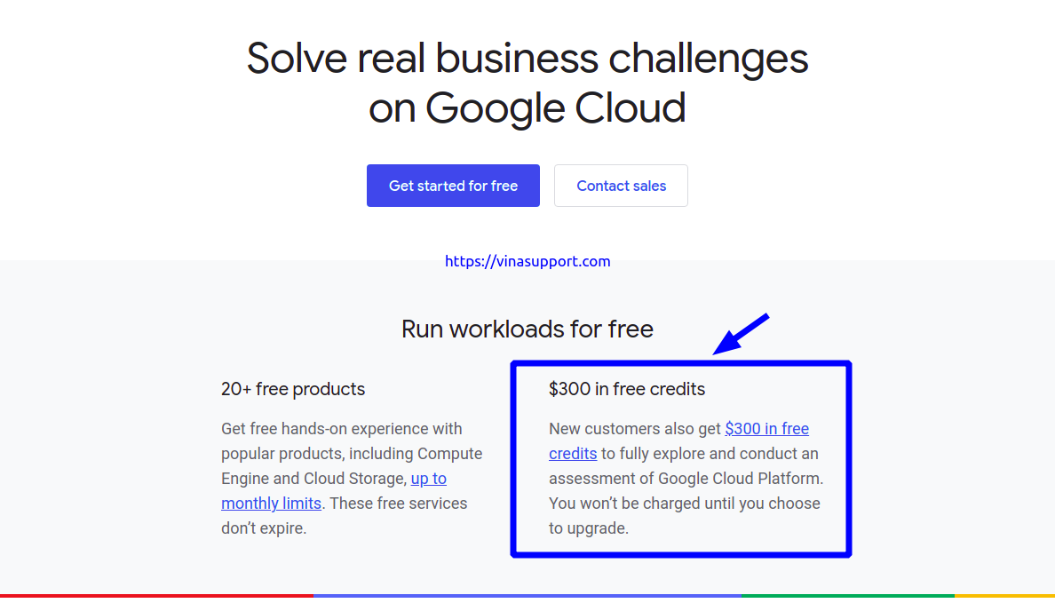 Google Cloud - Miễn phí $300 USD trải nghiệm dịch vụ