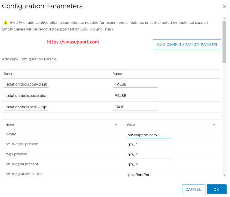 Bật copy/paste trên VMware và Vsphere VinaSupport