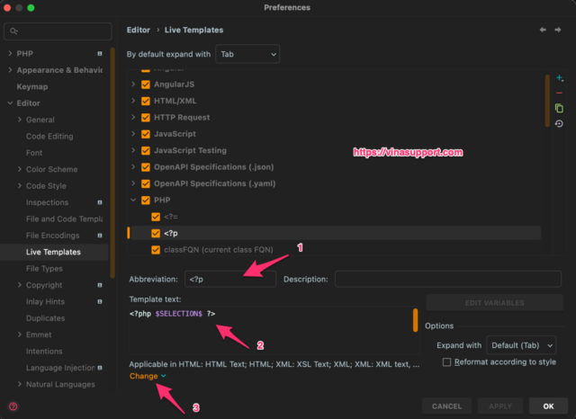 Hướng Dẫn Sử Dụng Live Templates Của PHPStorm - VinaSupport