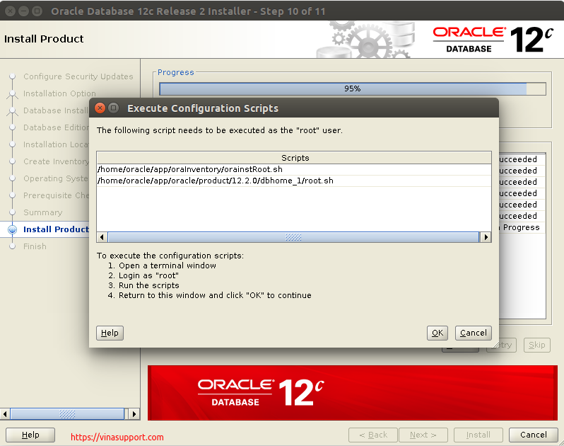 Huong dan cai dat Oracle Database 12c Tren CentOS 7.x - Buoc 13