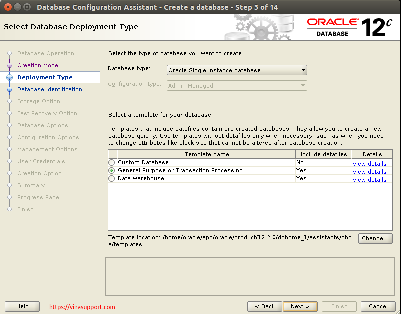 Huong dan cai dat Oracle Database 12c Tren CentOS 7.x - Buoc 26