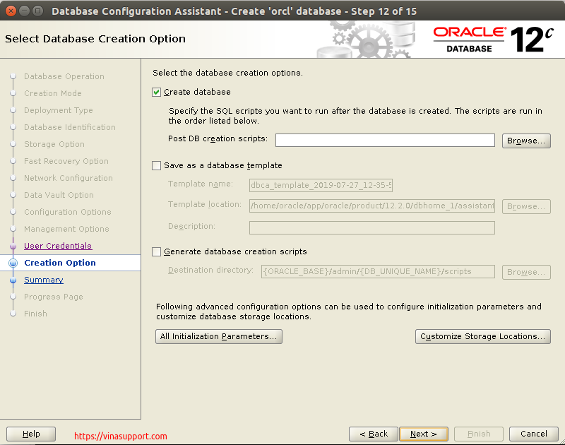 Huong dan cai dat Oracle Database 12c Tren CentOS 7.x - Buoc 35