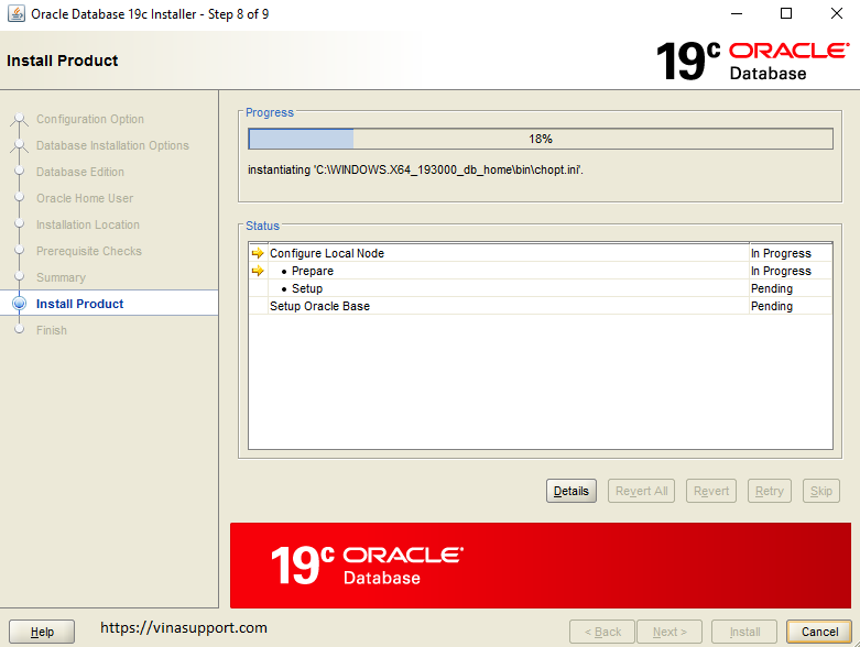 Huong dan cai dat Oracle 19c tren Windows Buoc 8