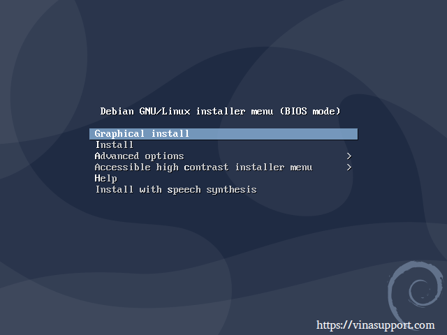 Huong dan cai dat Debian 10 - Buoc 1