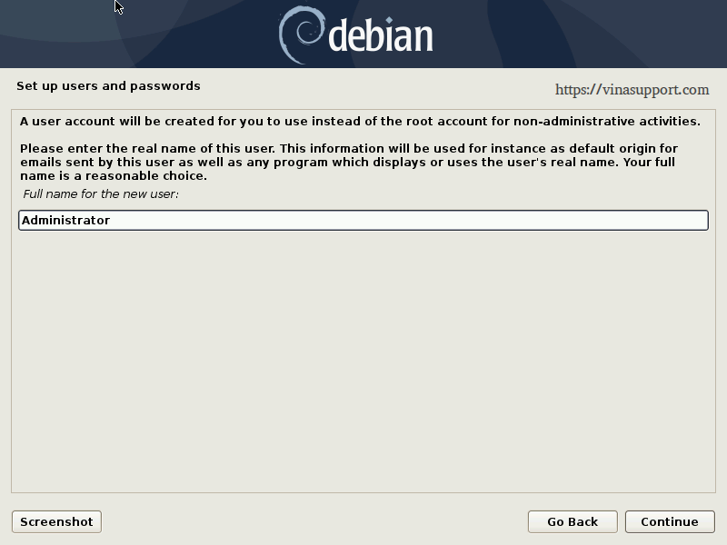 Huong dan cai dat Debian 10 - Buoc 10