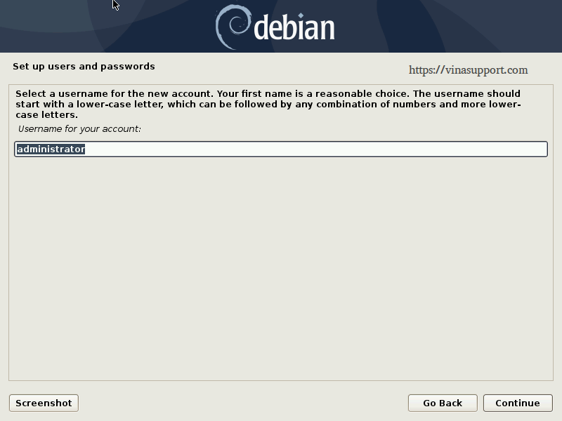 Huong dan cai dat Debian 10 - Buoc 11