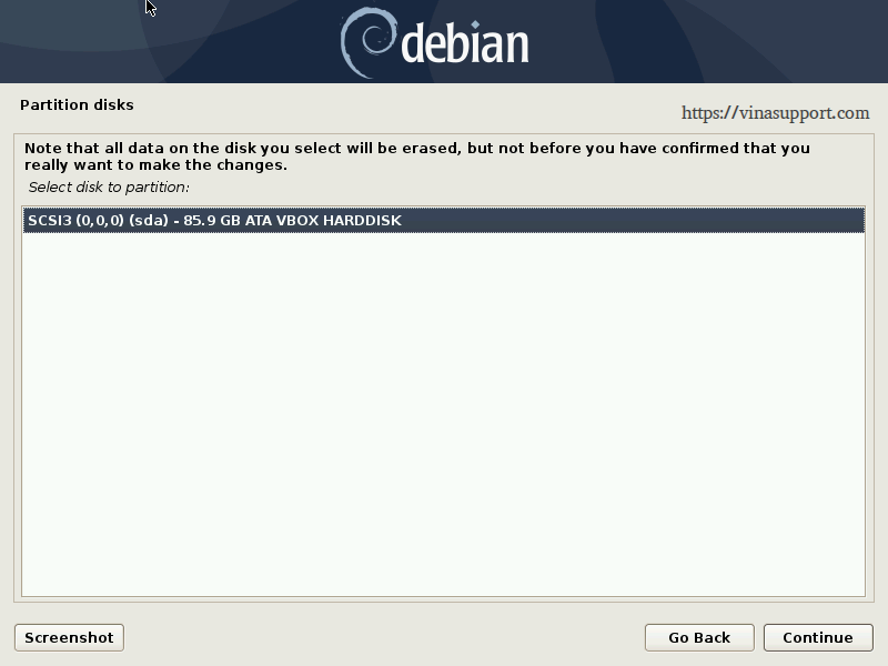 Huong dan cai dat Debian 10 - Buoc 14