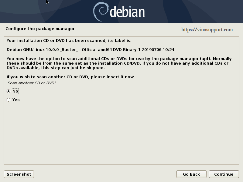 Huong dan cai dat Debian 10 - Buoc 19