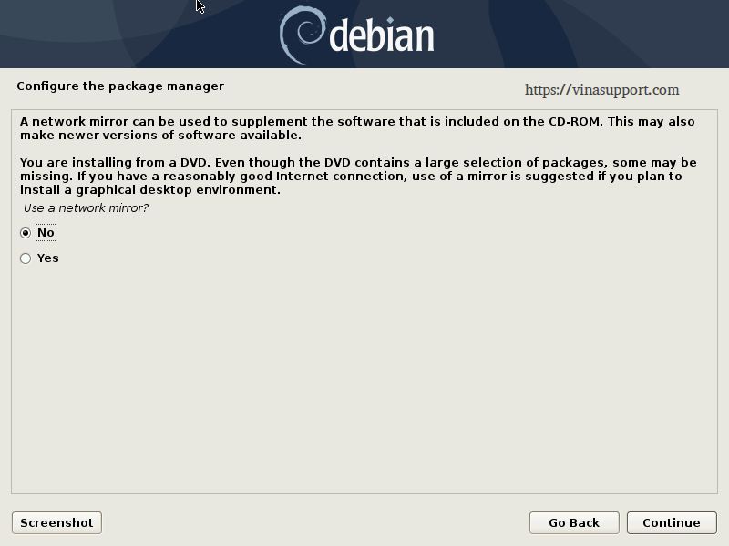 Huong dan cai dat Debian 10 - Buoc 20