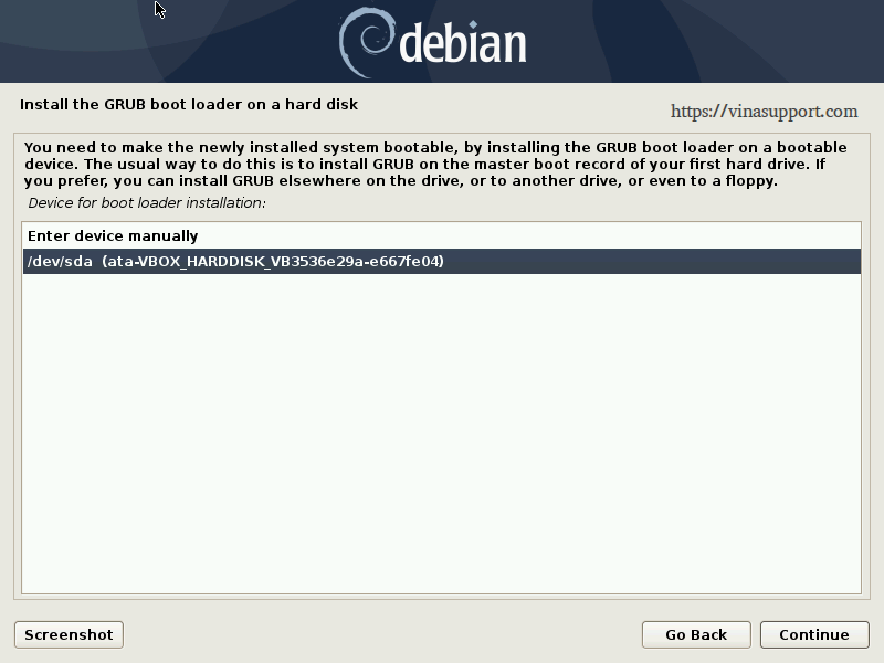 Huong dan cai dat Debian 10 - Buoc 25
