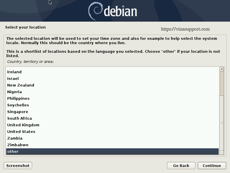 Huong dan cai dat Debian 10 - Buoc 3