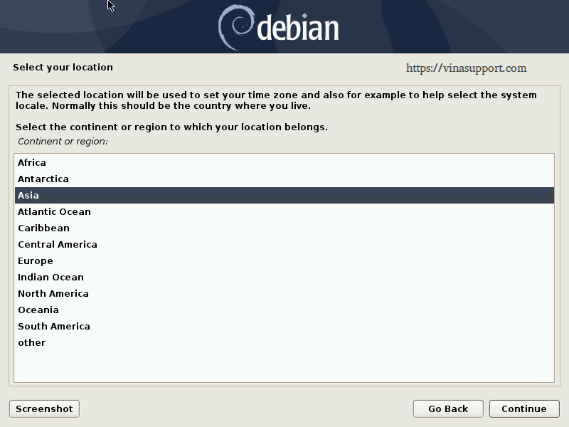 Huong dan cai dat Debian 10 - Buoc 4