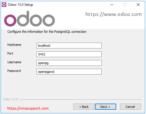 Huong dan cai dat Odoo 13 tren Windows Server 2016 - Buoc 5