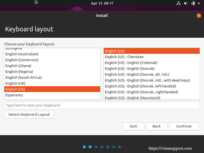 Huong dan cai dat HDH Ubuntu 19.04 Desktop buoc 2