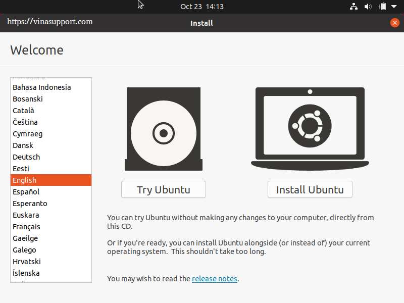 Huong dan cai dat Ubuntu 20.10 Buoc 3