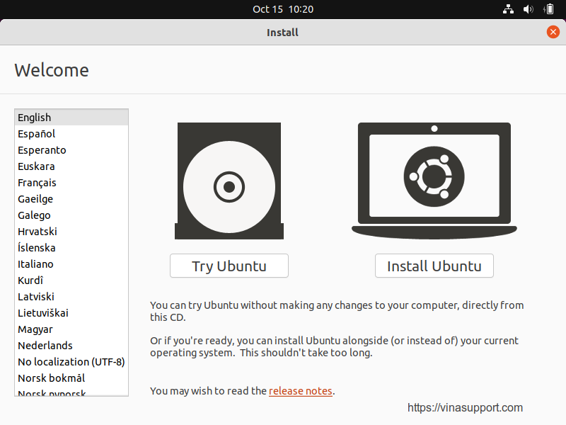 Huong dan cai dat Ubuntu 21.10 Buoc 3