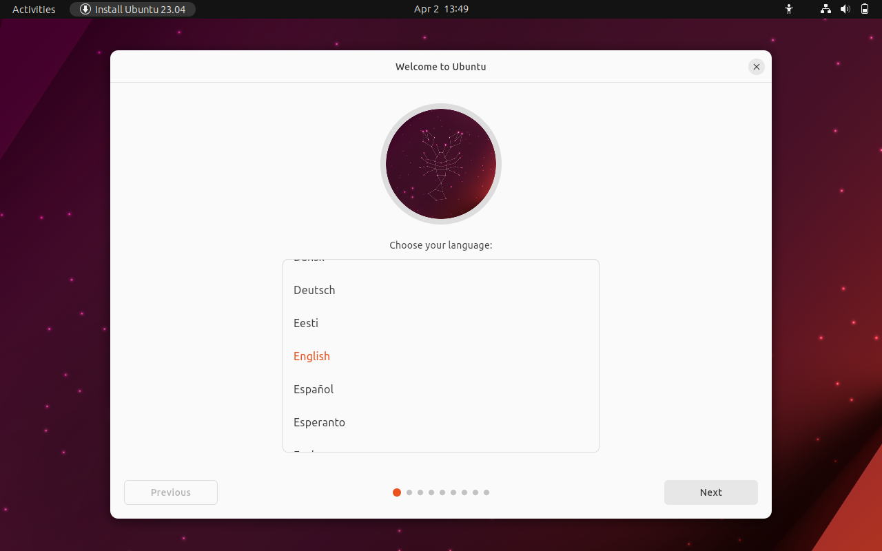 Huong dan cai dat HDH Ubuntu 23.04 buoc 2