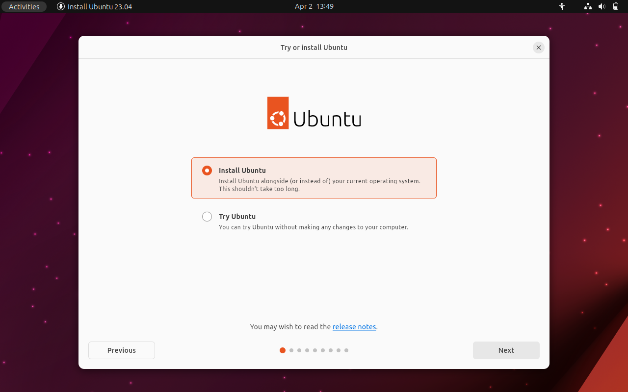 Huong dan cai dat HDH Ubuntu 23.04 buoc 3