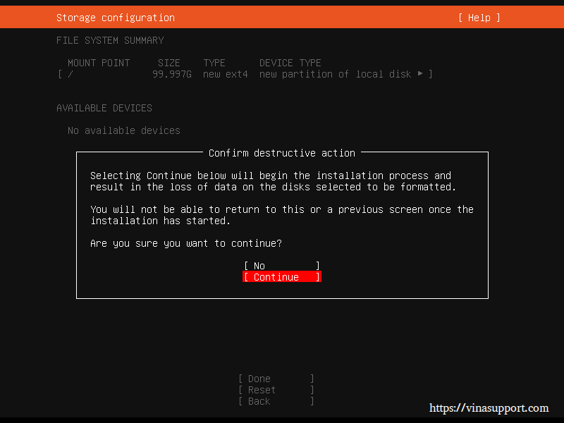 Cai dat HDH Ubuntu Server 20.04 - Buoc 10