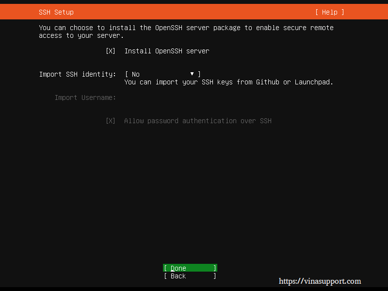Cai dat HDH Ubuntu Server 20.04 - Buoc 12