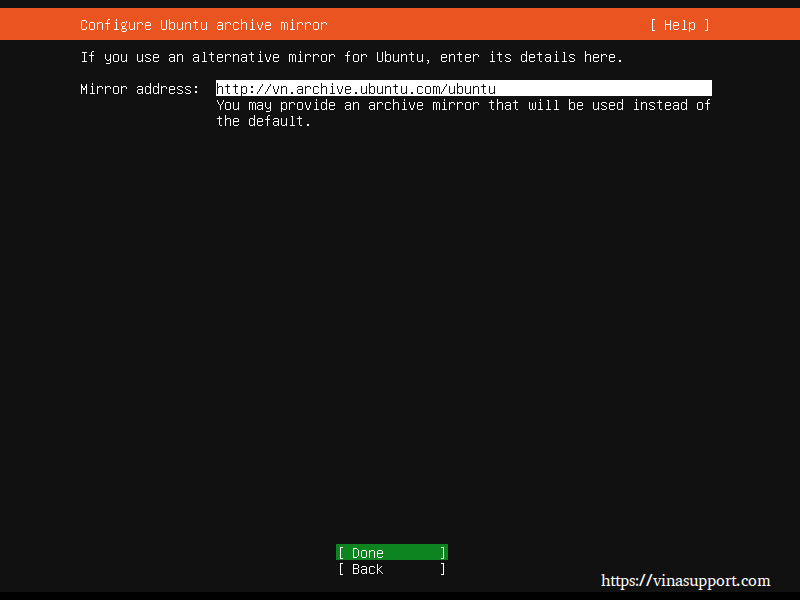 Cai dat HDH Ubuntu Server 20.04 - Buoc 7