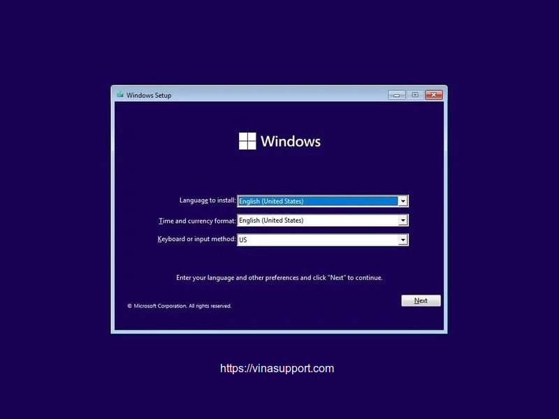 Cai dat Windows 11 buoc 1