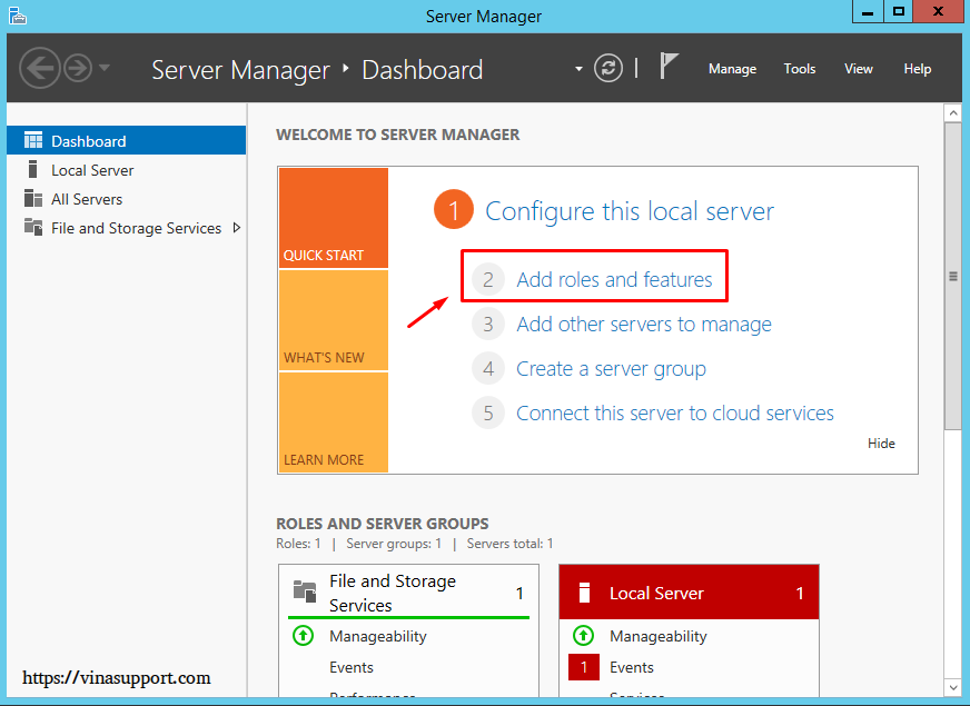Cai dat va cau hinh Active Directory Tren Windows Server - Buoc 1