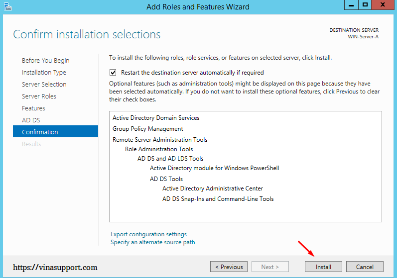 Cai dat va cau hinh Active Directory Tren Windows Server - Buoc 12
