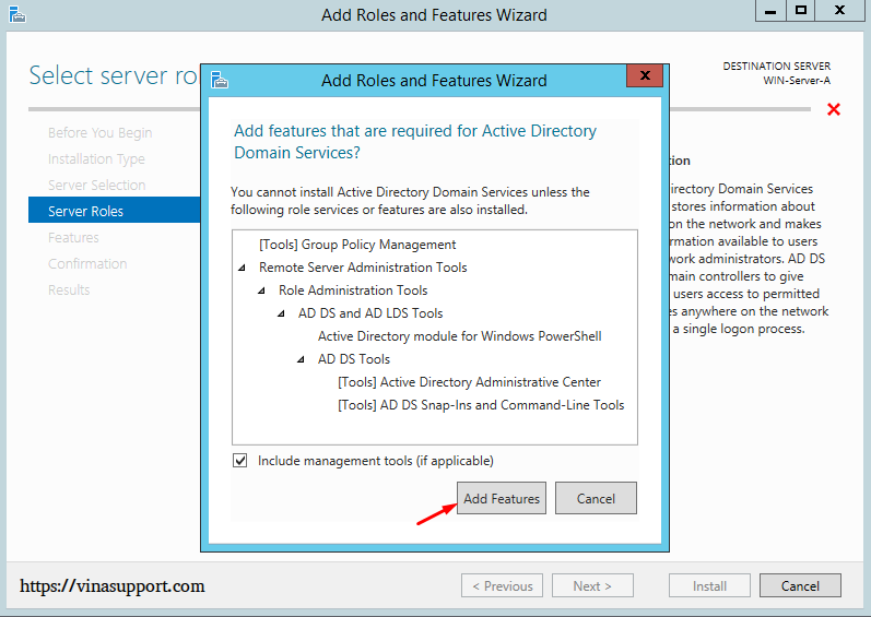 Cai dat va cau hinh Active Directory Tren Windows Server - Buoc 6